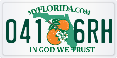 FL license plate 0416RH