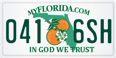 FL license plate 0416SH