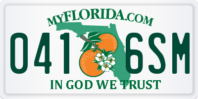 FL license plate 0416SM