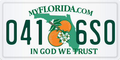FL license plate 0416SO