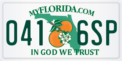 FL license plate 0416SP