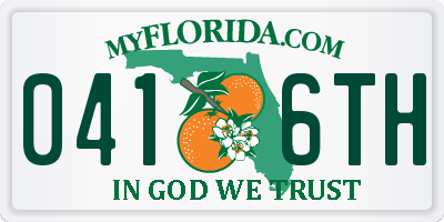 FL license plate 0416TH