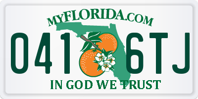 FL license plate 0416TJ