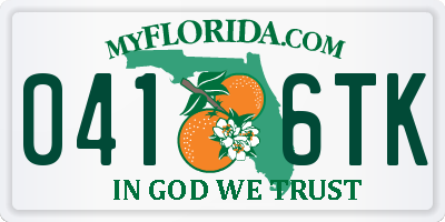 FL license plate 0416TK