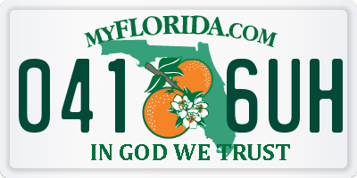 FL license plate 0416UH