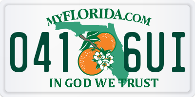 FL license plate 0416UI
