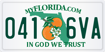 FL license plate 0416VA