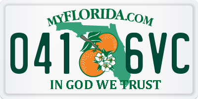 FL license plate 0416VC