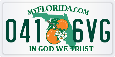 FL license plate 0416VG