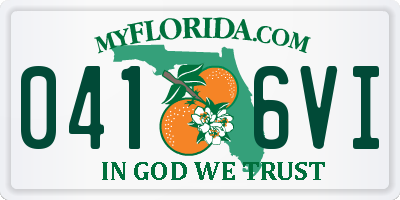 FL license plate 0416VI