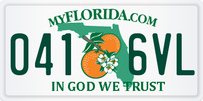 FL license plate 0416VL