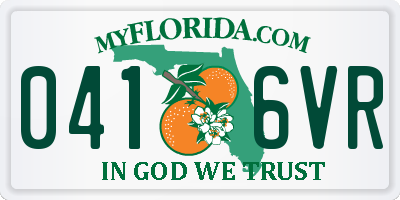 FL license plate 0416VR