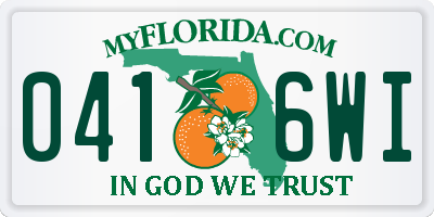 FL license plate 0416WI