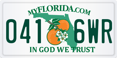 FL license plate 0416WR
