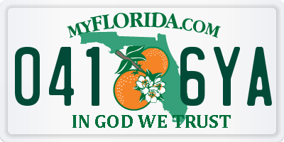FL license plate 0416YA