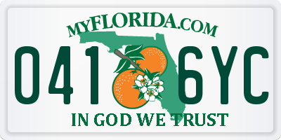 FL license plate 0416YC