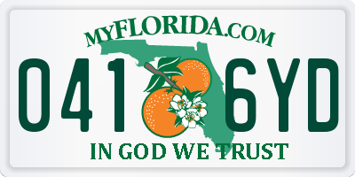FL license plate 0416YD
