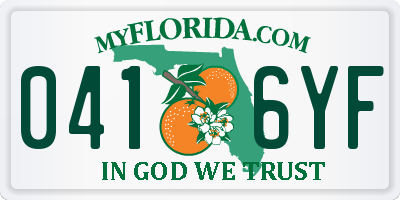 FL license plate 0416YF