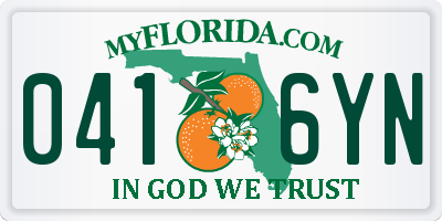 FL license plate 0416YN