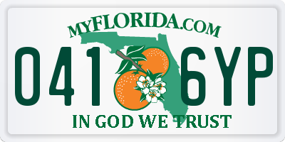 FL license plate 0416YP