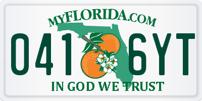 FL license plate 0416YT