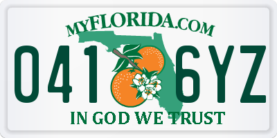 FL license plate 0416YZ
