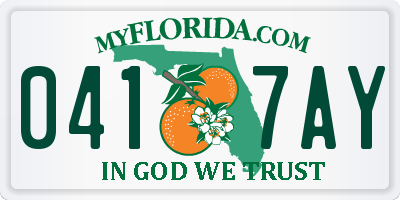 FL license plate 0417AY