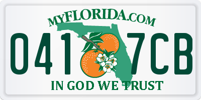 FL license plate 0417CB
