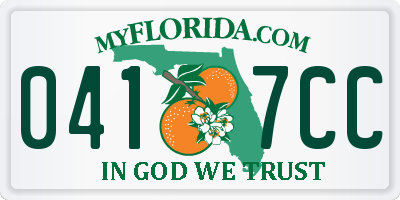 FL license plate 0417CC