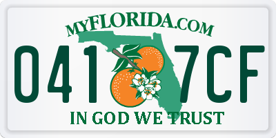 FL license plate 0417CF