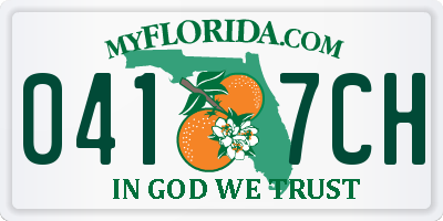 FL license plate 0417CH