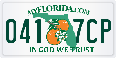 FL license plate 0417CP