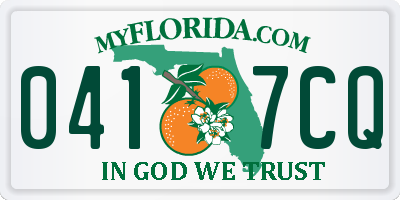 FL license plate 0417CQ