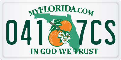FL license plate 0417CS