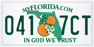 FL license plate 0417CT