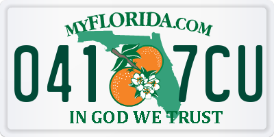 FL license plate 0417CU