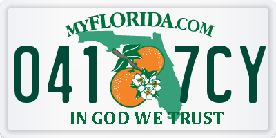 FL license plate 0417CY
