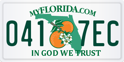 FL license plate 0417EC