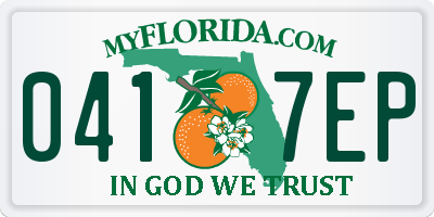 FL license plate 0417EP