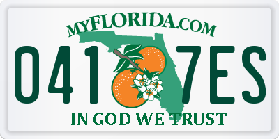 FL license plate 0417ES