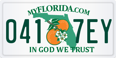 FL license plate 0417EY