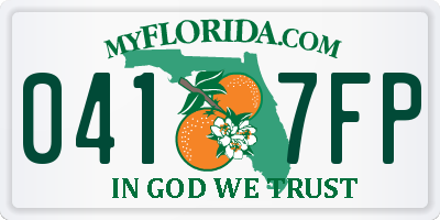 FL license plate 0417FP