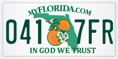 FL license plate 0417FR
