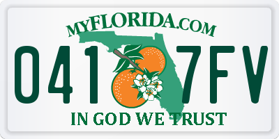 FL license plate 0417FV