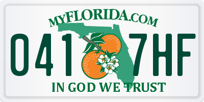 FL license plate 0417HF