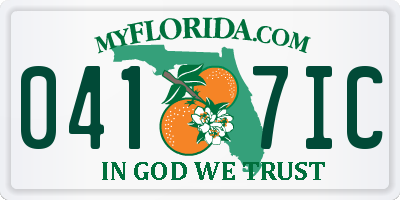 FL license plate 0417IC