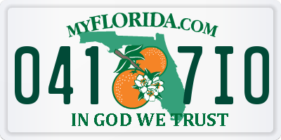 FL license plate 0417IO