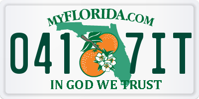 FL license plate 0417IT
