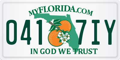 FL license plate 0417IY