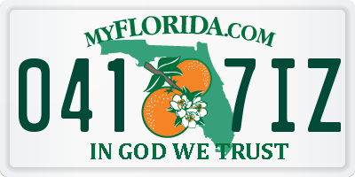 FL license plate 0417IZ